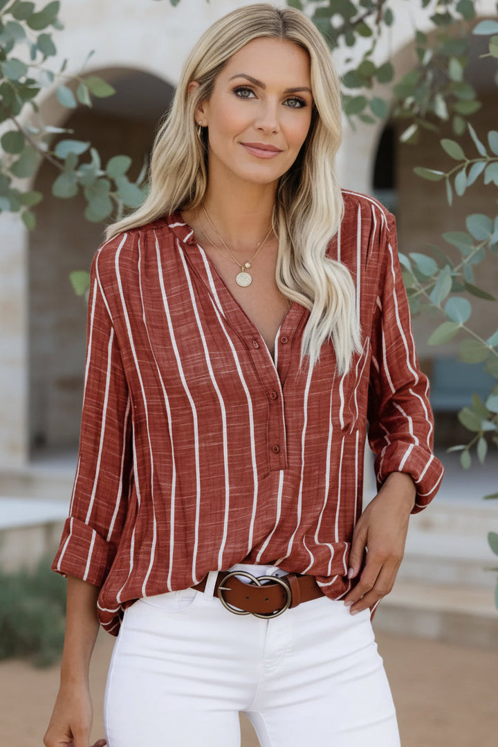 MAELA - STRIPED CASUAL SHIRT