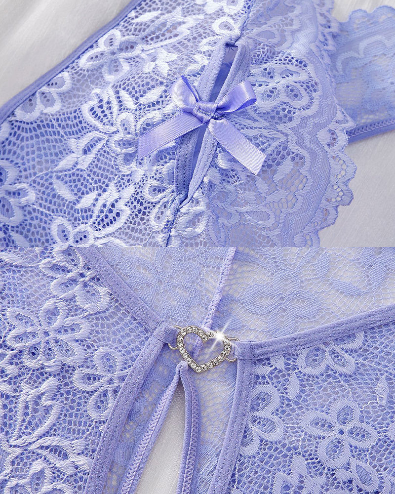 Néla™ | Wedding Teddy Halter with Open Detail