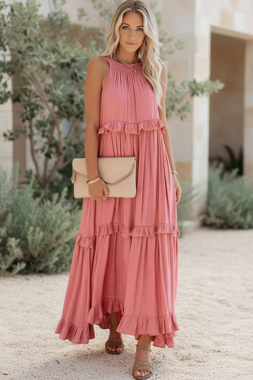 GAIA - RUFFLE MAXI DRESS