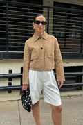 Arletta - Collared Long Sleeves Jacket