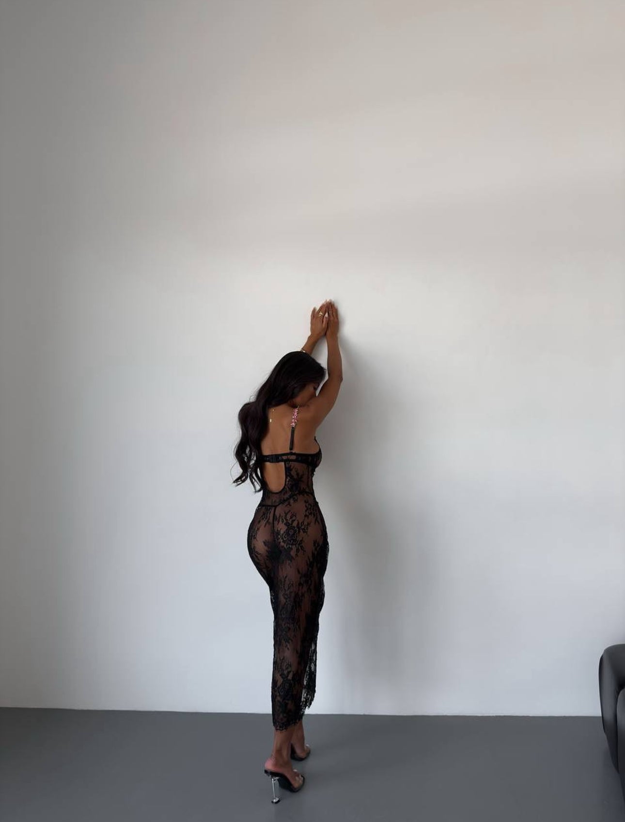 Georgina™ | Sheer Nightgown Midnight Petals