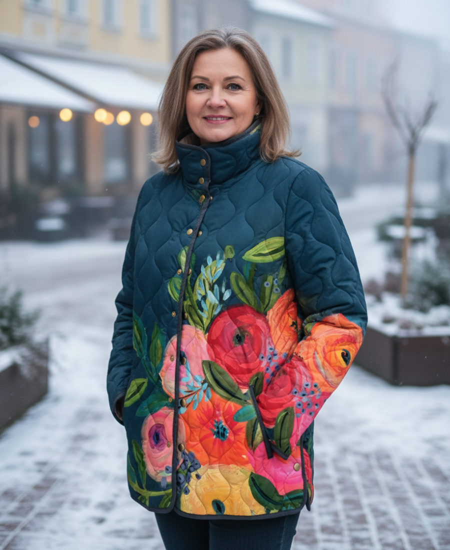 Holly | Quilted Floral Jacket
