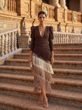 Sage | Fringe Dress