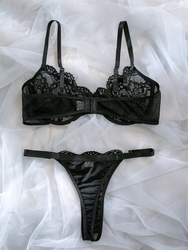 Serenox™ | Sophisticated Black Lace Lingerie Set