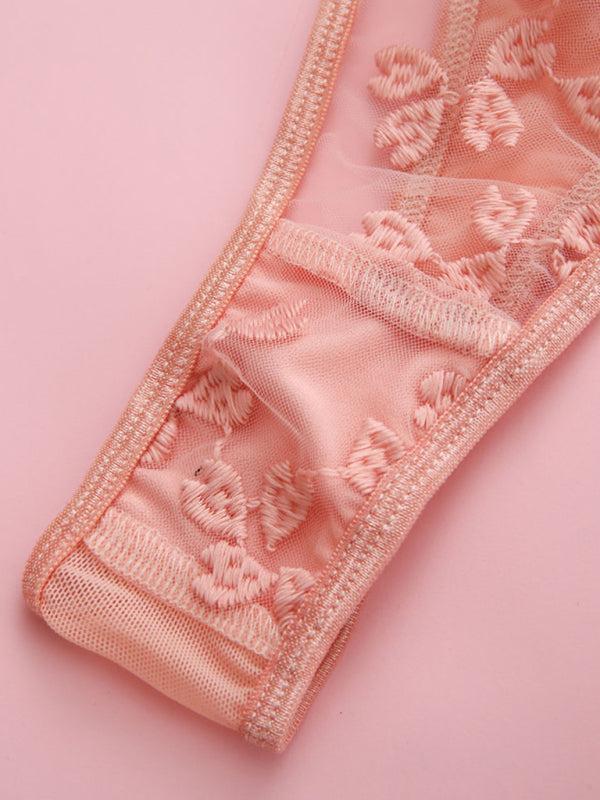 Kaelith™ | Delicate Sheer Lingerie Set (Bra, Thong & Belt)