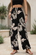LINDE - LEAF PRINT SUMMER PANTS