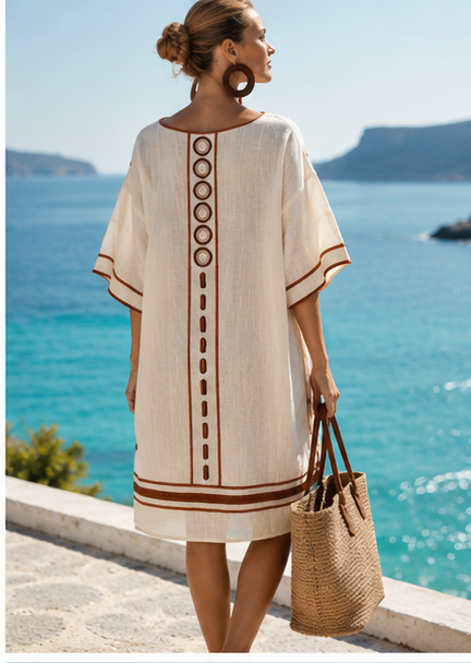 Gwen - Elegant and Comfortable Beach Dress for Warm Days