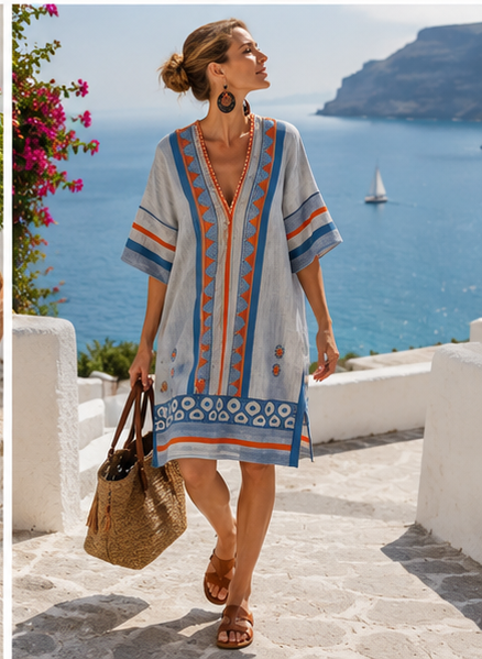 Elegant Gwen - Flowy Beach Dress for All Occasions