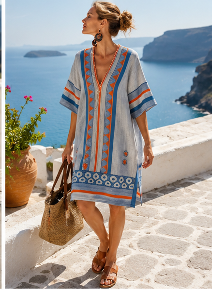 Elegant Gwen - Flowy Beach Dress for All Occasions