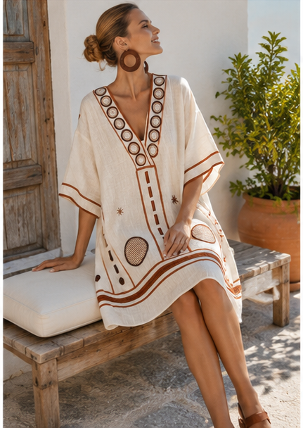 Gwen - Elegant and Comfortable Beach Dress for Warm Days